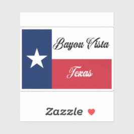 Bayou Vista TX-vlag Sticker