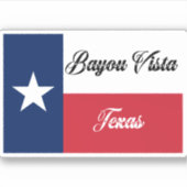 Bayou Vista TX-vlag Sticker (Voorkant)