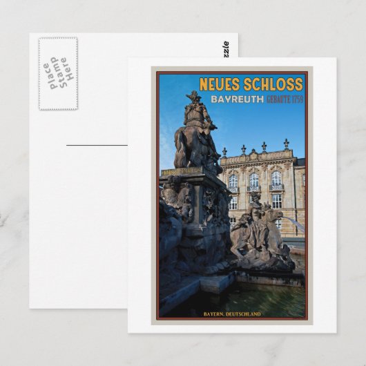 Bayreuth - Neues Schloss Briefkaart (Voorkant / Achterkant)