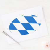 Bayrische Flagge Bayern Ovale Sticker (Envelop)