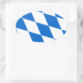Bayrische Flagge Bayern Ovale Sticker (Tas)
