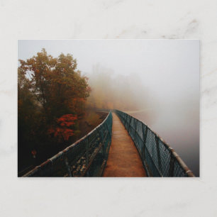 Bays Mountain Dam in de mist Briefkaart