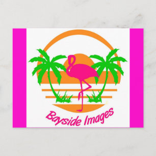 BAYSIDE AFBEELDINGEN PINK FLAMINGO POST CARD BRIEFKAART