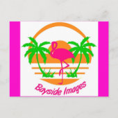 BAYSIDE AFBEELDINGEN PINK FLAMINGO POST CARD BRIEFKAART (Voorkant)
