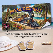 Bayside Express stoomtrein op het strand Strandlaken