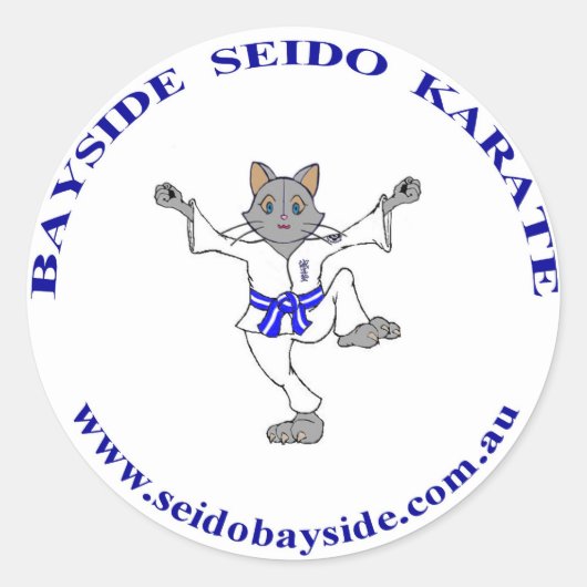 Bayside Kat in Seido Gi Sticker (Voorkant)