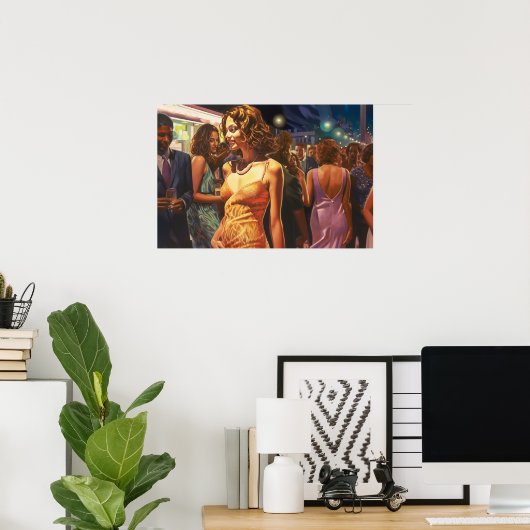 Bayside Latina 's nachts Poster (Thuiskantoor)