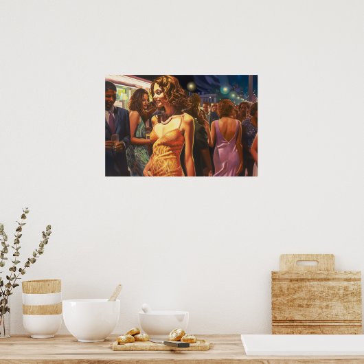 Bayside Latina 's nachts Poster (Keuken)