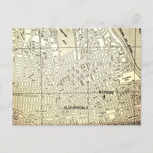 Bayside, Queens, NY  Map Briefkaart (Voorkant)