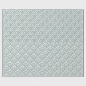 Bayside Scallop Clam Shell in zeegroene tint Cadeaupapier (Vlak)