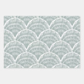 Bayside Scallop Clam Shell in zeegroene tint Inpakpapier Vel (Voorkant 3)