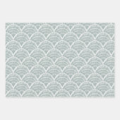 Bayside Scallop Clam Shell in zeegroene tint Inpakpapier Vel (Voorkant 2)