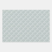 Bayside Scallop Clam Shell in zeegroene tint Inpakpapier Vel (Voorkant)