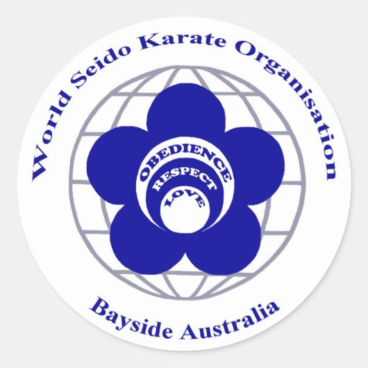 Bayside Seido Karate Sticker (Voorkant)