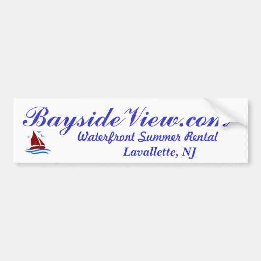 BaysideView.com Lavallette NJ Bumpersticker (Voorkant)