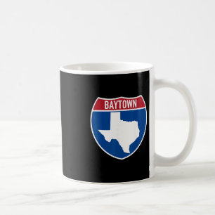 Baytown Texas Tx Interstate Highway Vakantie Aande Koffiemok