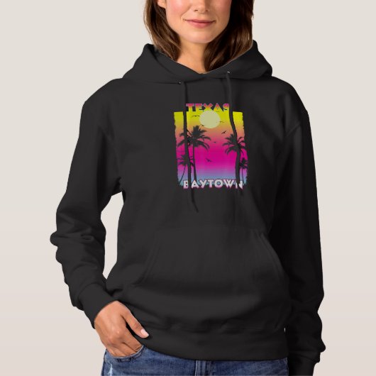 Baytown Texas Tx Summer  Sunset Hoodie (Voorkant)