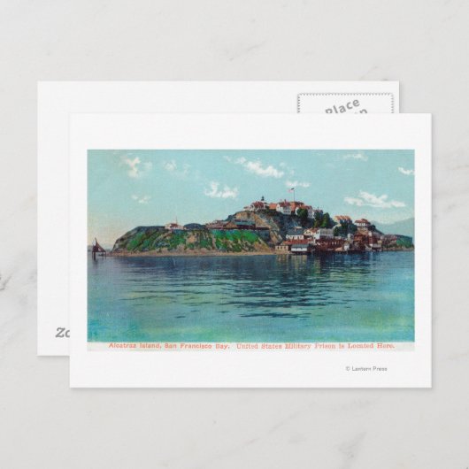 Bayview of Alcatraz Island and Prison Briefkaart (Voorkant / Achterkant)