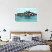 Bayview of Alcatraz Island and Prison Canvas Afdruk (Insitu (Slaapkamer))