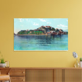Bayview of Alcatraz Island and Prison Canvas Afdruk (Insitu (Woonkamer))
