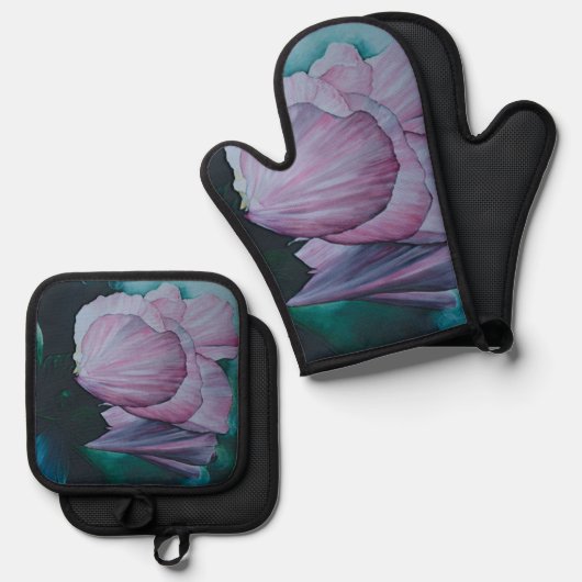 Bayville, Blossom Ovenwant & Pannenlap Set (Voorkant / Achterkant)