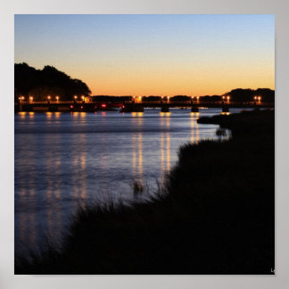 Bayville Bridge Dusk Poster