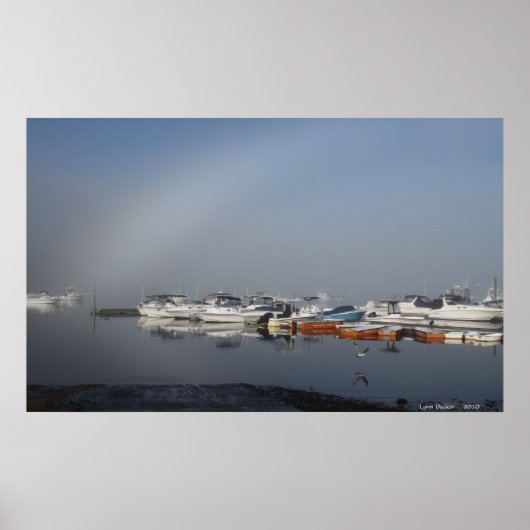 Bayville Foggy Sunrise Poster (Voorkant)