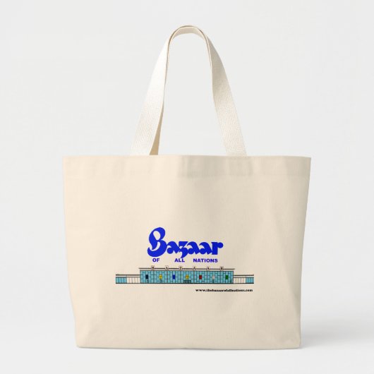 Bazaar Exterior Circa 1960 Grote Tote Bag (Voorkant)
