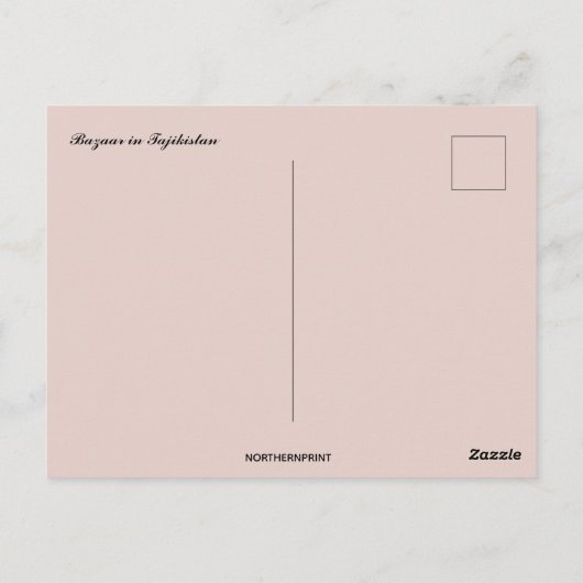 Bazaar in Tadzjikistan Briefkaart (Achterkant)
