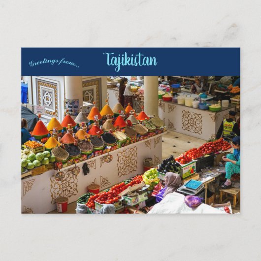 Bazaar in Tadzjikistan Briefkaart (Voorkant)