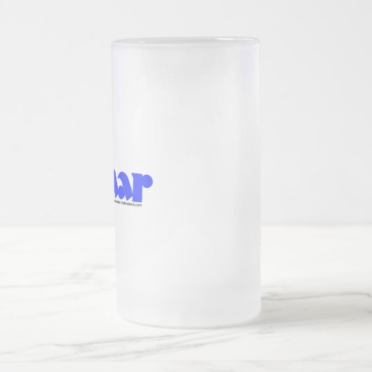 Bazaar Retro Font en Sputnik Bevroren Mok (Center)