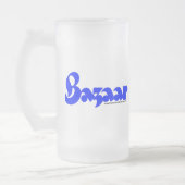 Bazaar Retro Font en Sputnik Bevroren Mok (Links)