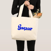 Bazaar Retro Font Grote Tote Bag (Voorkant (product))