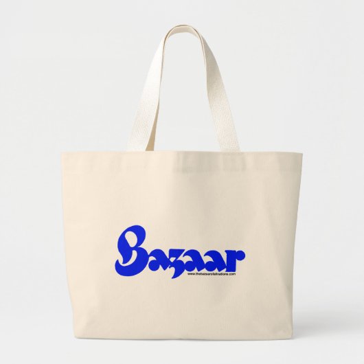 Bazaar Retro Font Grote Tote Bag (Voorkant)