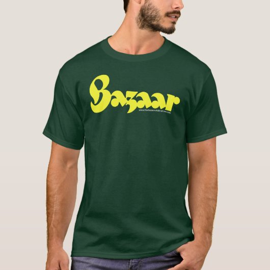 Bazaar Retro Script-Shirt T-shirt (Voorkant)