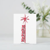 Bazaar "Sputnik" Logo Briefkaart (Staand voorkant)