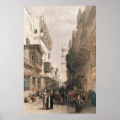 Bazaar van de coppersmiths Cairo door David Robert Poster (Voorkant)