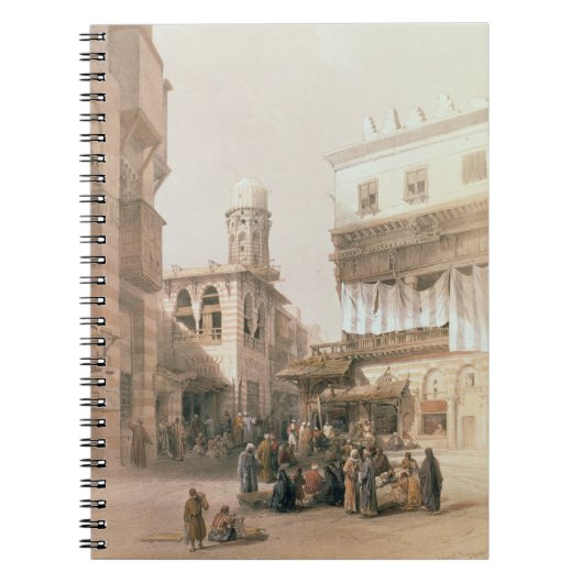 Bazaar van de Coppersmiths, Cairo, uit "Egypte en Notitieboek (Voorkant)