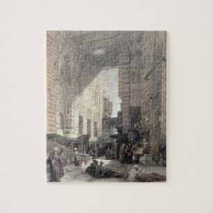 Bazaar van de zijderupsentelers in Caïro uit "Egy Legpuzzel