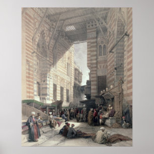 Bazaar van de zijderupsentelers in Caïro uit "Egy Poster