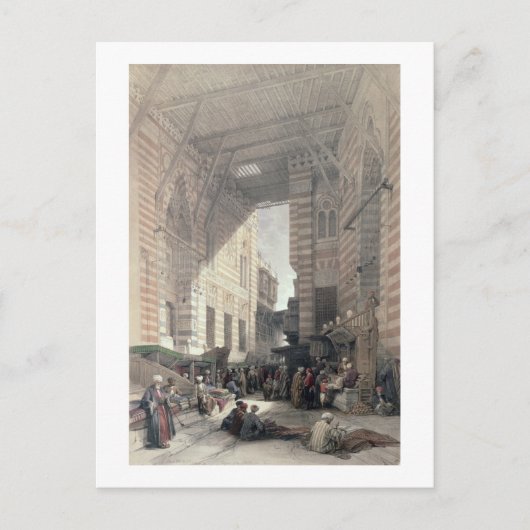 Bazaar van de zijderupsentelers in Caïro uit "Egyp Briefkaart (Voorkant)