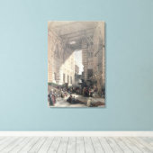 Bazaar van de zijderupsentelers in Caïro uit "Egyp Canvas Afdruk (Insitu (Houten vloer))