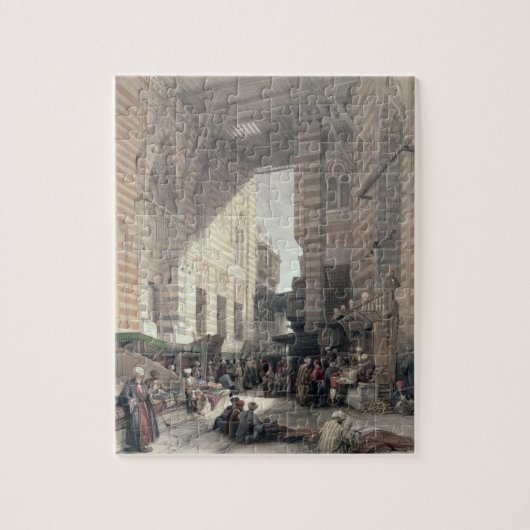 Bazaar van de zijderupsentelers in Caïro uit "Egyp Legpuzzel (Verticaal)