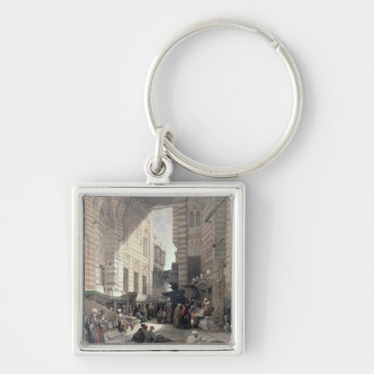 Bazaar van de zijderupsentelers in Caïro uit "Egyp Sleutelhanger (Voorkant)