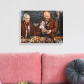 Bazaar - We verkopen verse paddenstoelen Canvas Afdruk (Insitu (Woonkamer))