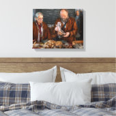 Bazaar - We verkopen verse paddenstoelen Canvas Afdruk (Insitu (Slaapkamer))