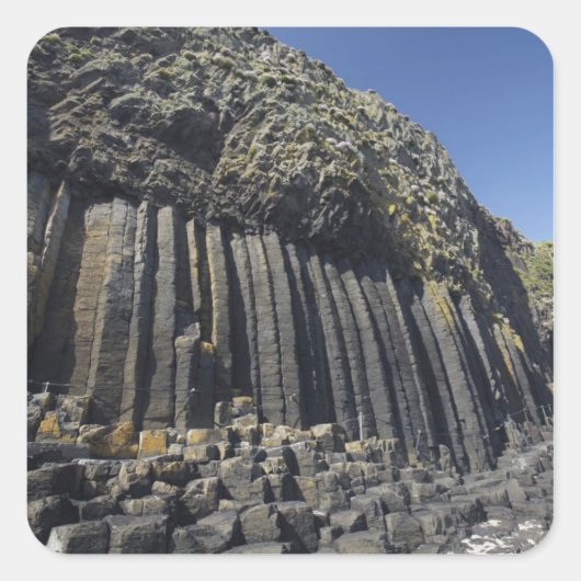 Bazaltkolommen bij Fingal's Cave, Staffa, voor de  Vierkante Sticker (Voorkant)