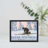 Bazar Nurnberg_Vintage Travel Poster Artwork Briefkaart (Staand voorkant)