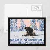 Bazar Nurnberg_Vintage Travel Poster Artwork Briefkaart (Voorkant / Achterkant)