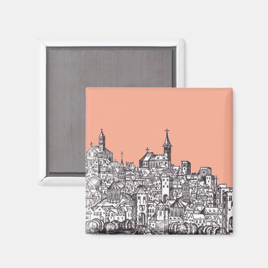 Bazel in het noordwesten van Zwitserland Magneet (Voorkant / Achterkant)